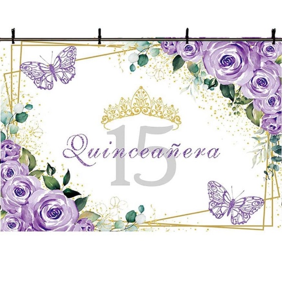 7x5ft Quinceañera Backdrop Mis Quince 15 Anos Birthday Party Decoratio - Picture 4 of 8